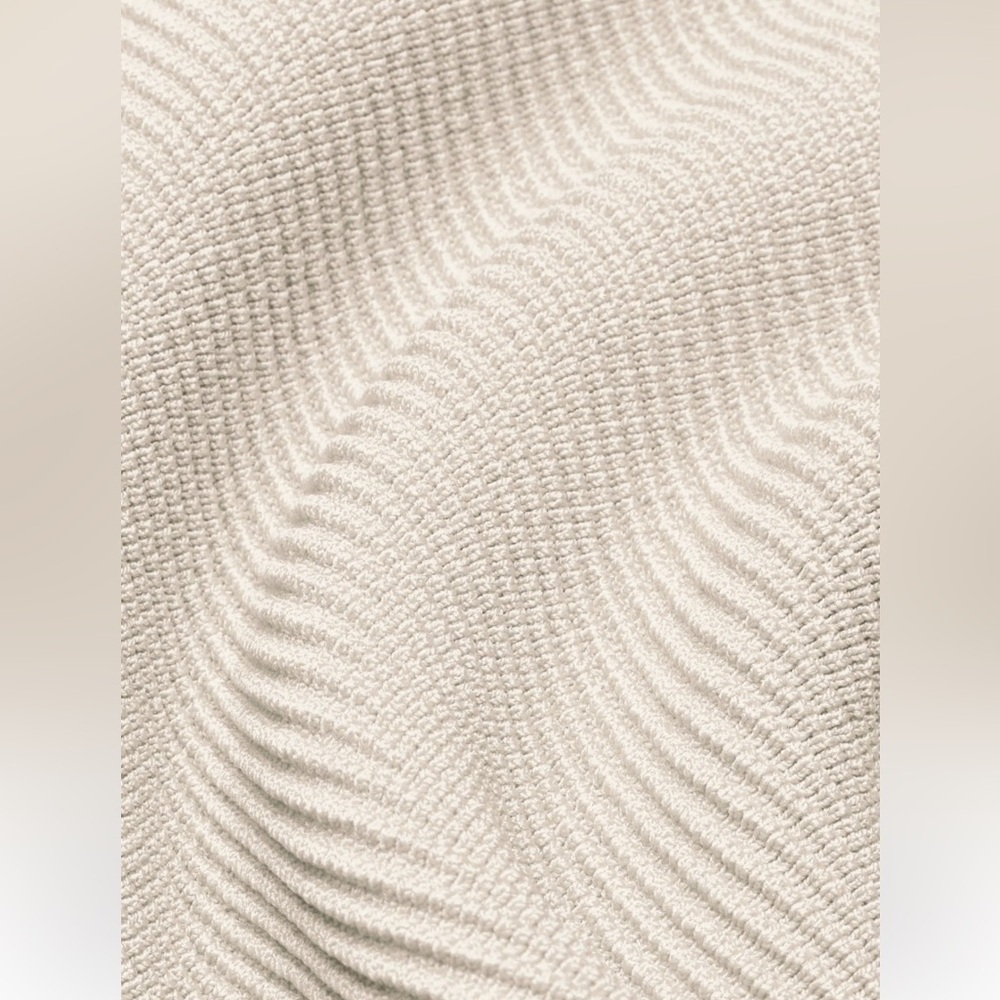 Tan Ribbed Cross-Front Crop Top - Picture 8 of 8